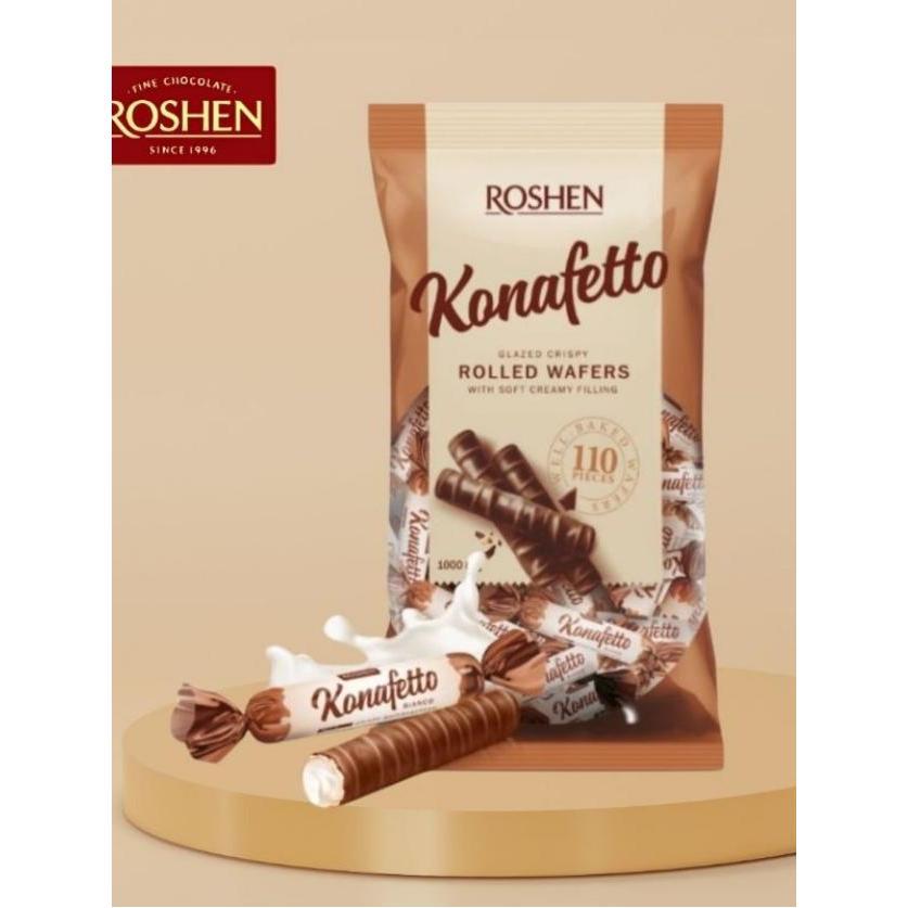 ready stock Roshen Konafetto Bianco, Sweets In Cocoa 1kg Chocolate Food Snacks Coklat By Jood Mart Cokelat