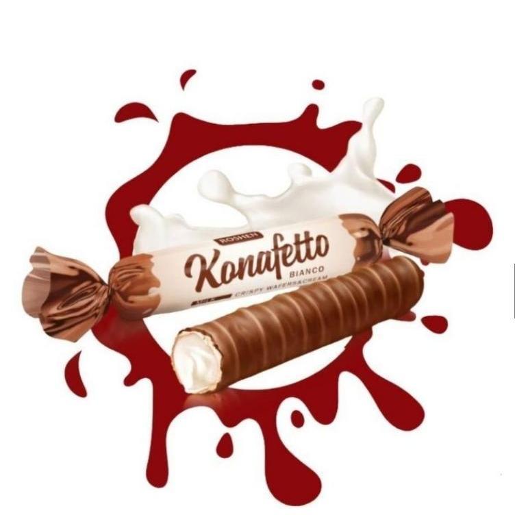 ready stock Roshen Konafetto Bianco, Sweets In Cocoa Coating 250g Chocolate Snacks Food coklatbentukcomel 12 bulan whitechoc Halal chocolate Chocolate & Chocolate Snacks Chocolate & Chocolate Snacks Cokelat By Jood Mart
