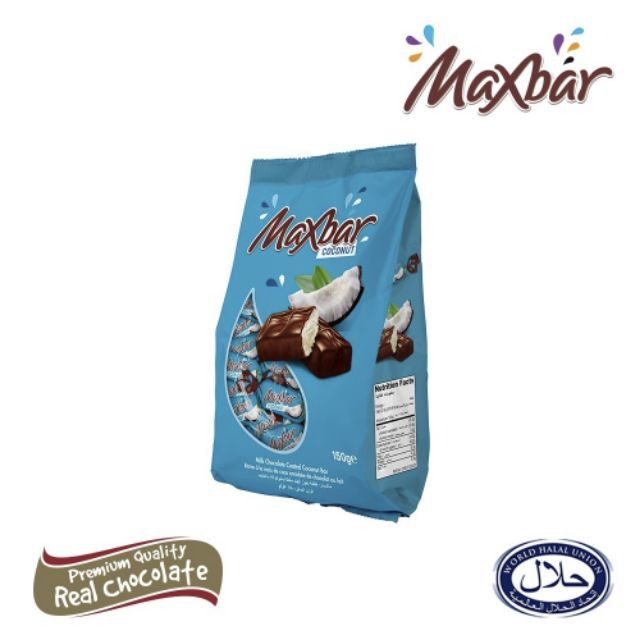 Maxbar Chocolate Mini Bars, 142g caramell. coconut .peanut. collection Snacks Food Cokelat Sweet Coklat By Jood Mart