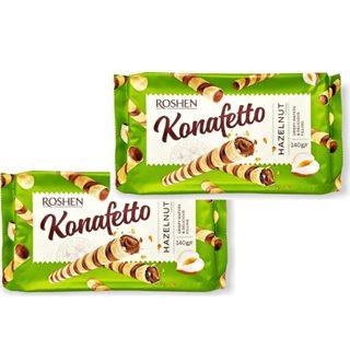Roshen Konafetto Rolls with Hazelnut Flavoured Filling 140g From Jood Mart