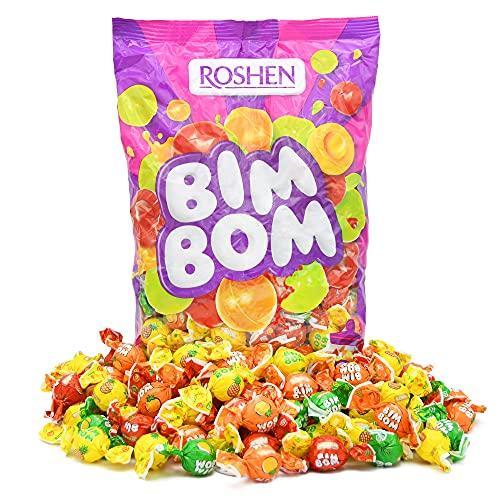 halal ROSHEN BIM BOM Hard Candy with Chewy Filling 500g.1kg By Jood Mart