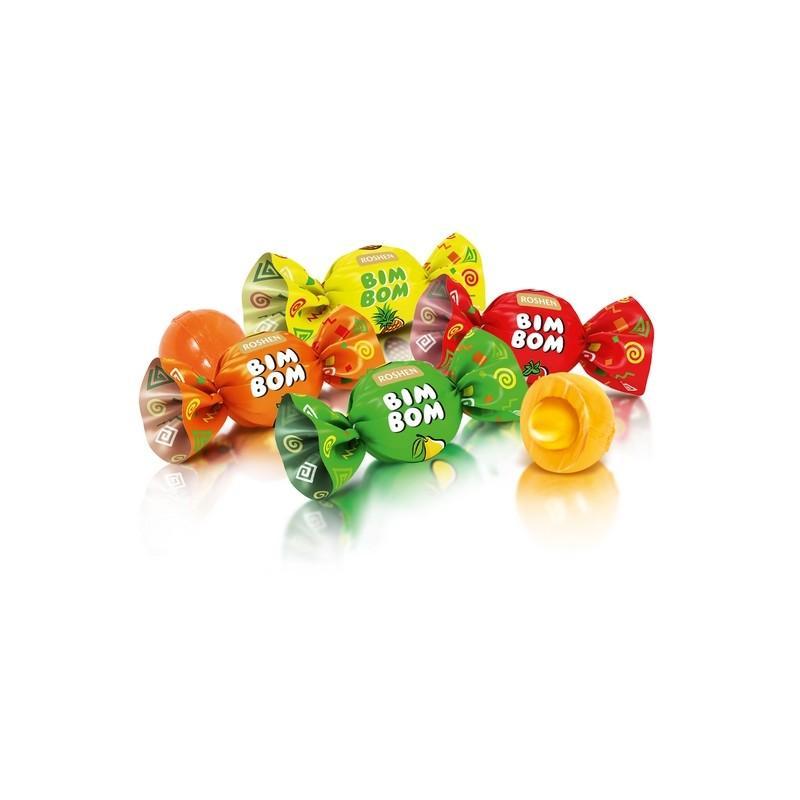 halal ROSHEN BIM BOM Hard Candy with Chewy Filling 500g.1kg By Jood Mart