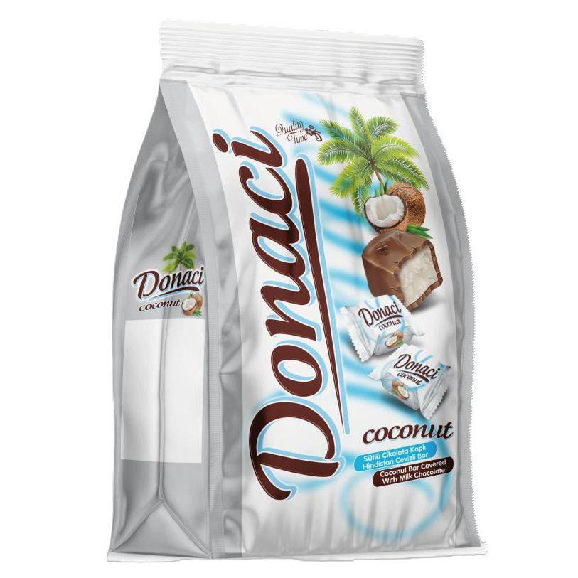 Evliya Donaci Coconut Bar Covered With Milk Chocolate 250g.500g.1kg White By Jood Mart