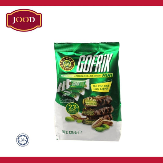 Gofrik chocolate with pistachio packing Halal From Jood Mart