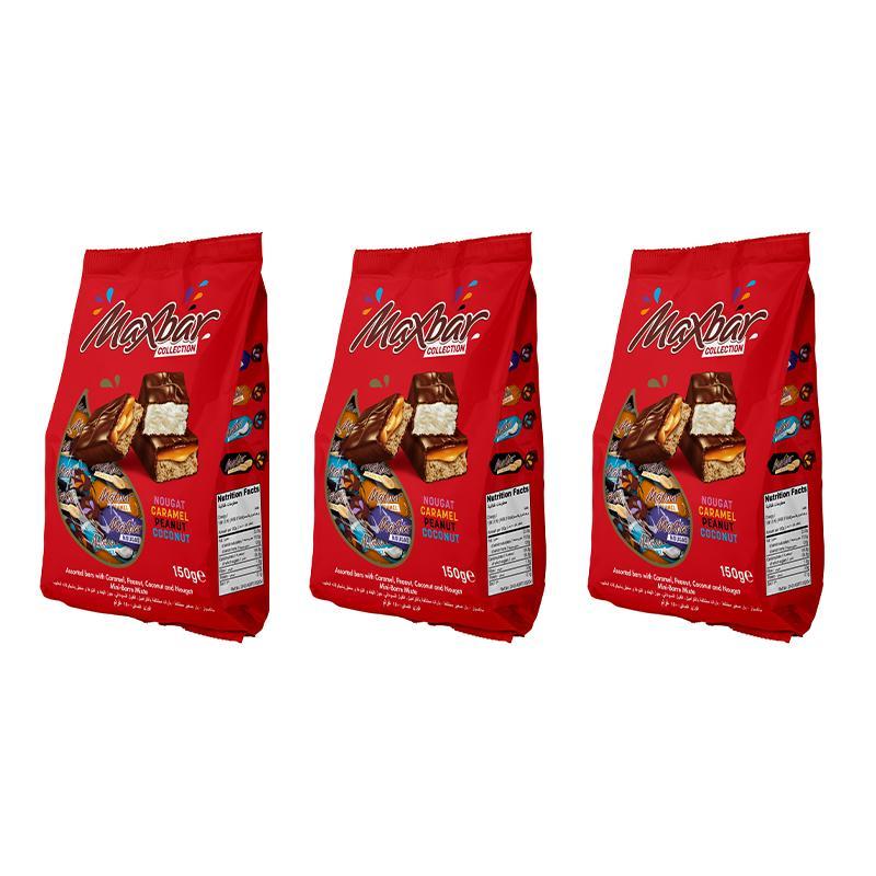Maxbar Chocolate Mini Bars, 142g caramell. coconut .peanut. collection Snacks Food Cokelat Sweet Coklat By Jood Mart