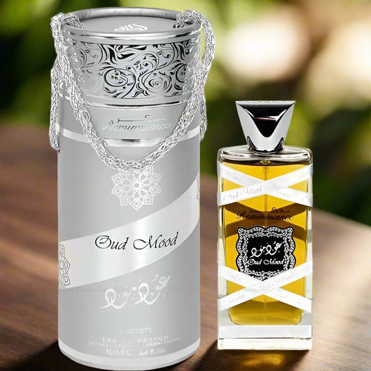 Oud mood EDP Silver perfume original 100  Original Lattafa 3D Sticker